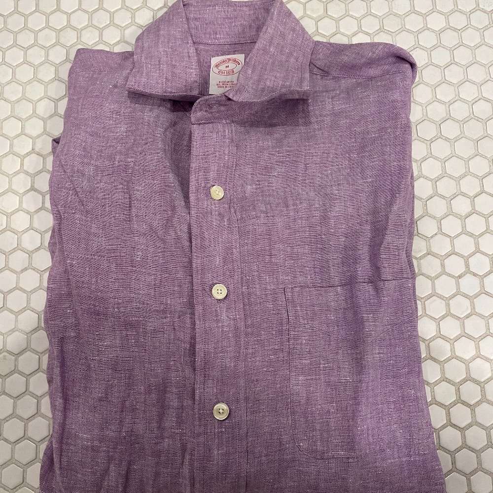 Brooks Brothers Purple Linen Shirt